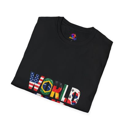 World Cup Flag Graphic T-Shirt — 'WORLD CUP' International Soccer Fans Tee