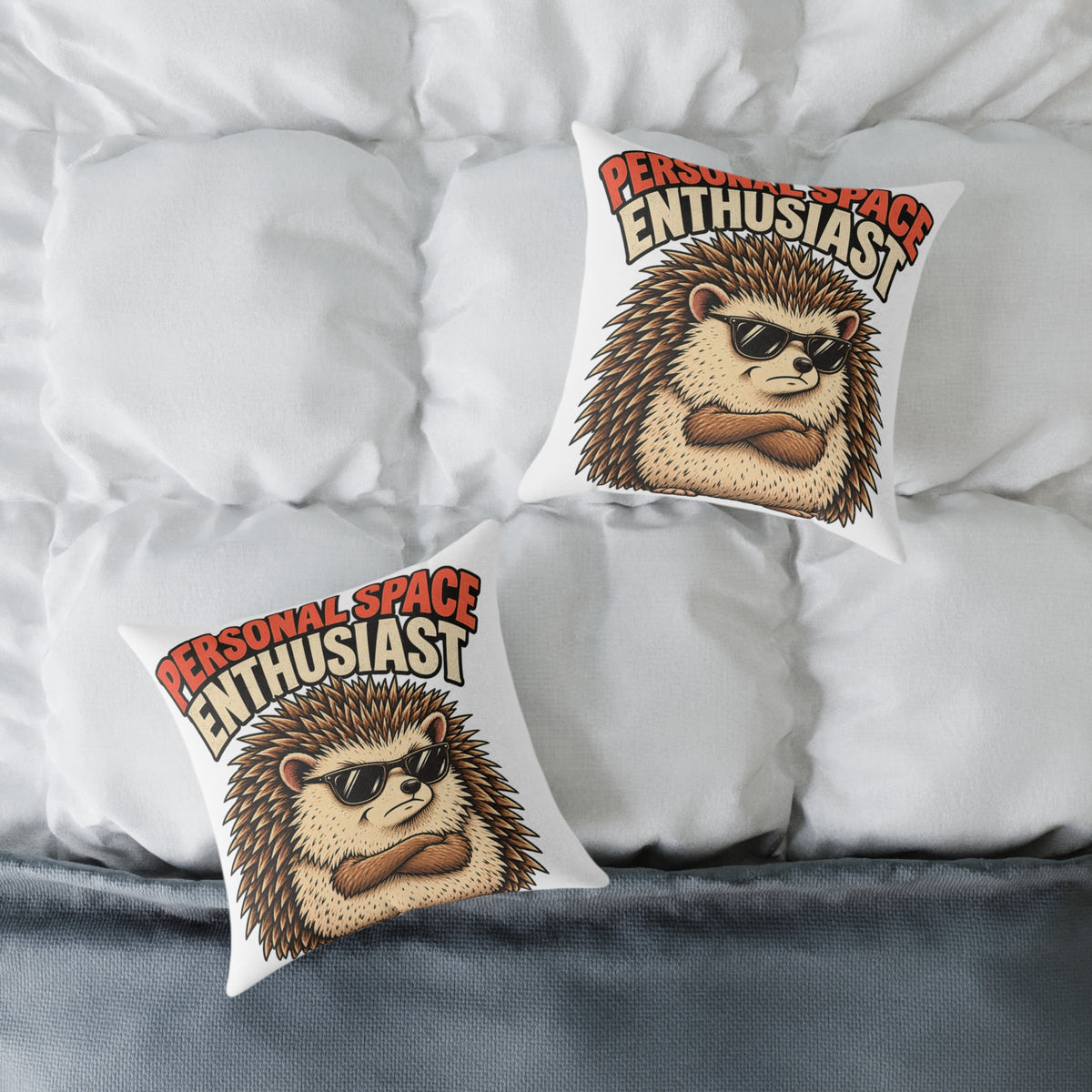 Personal Space Enthusiast Hedgehog Funny  Throw Pillow
