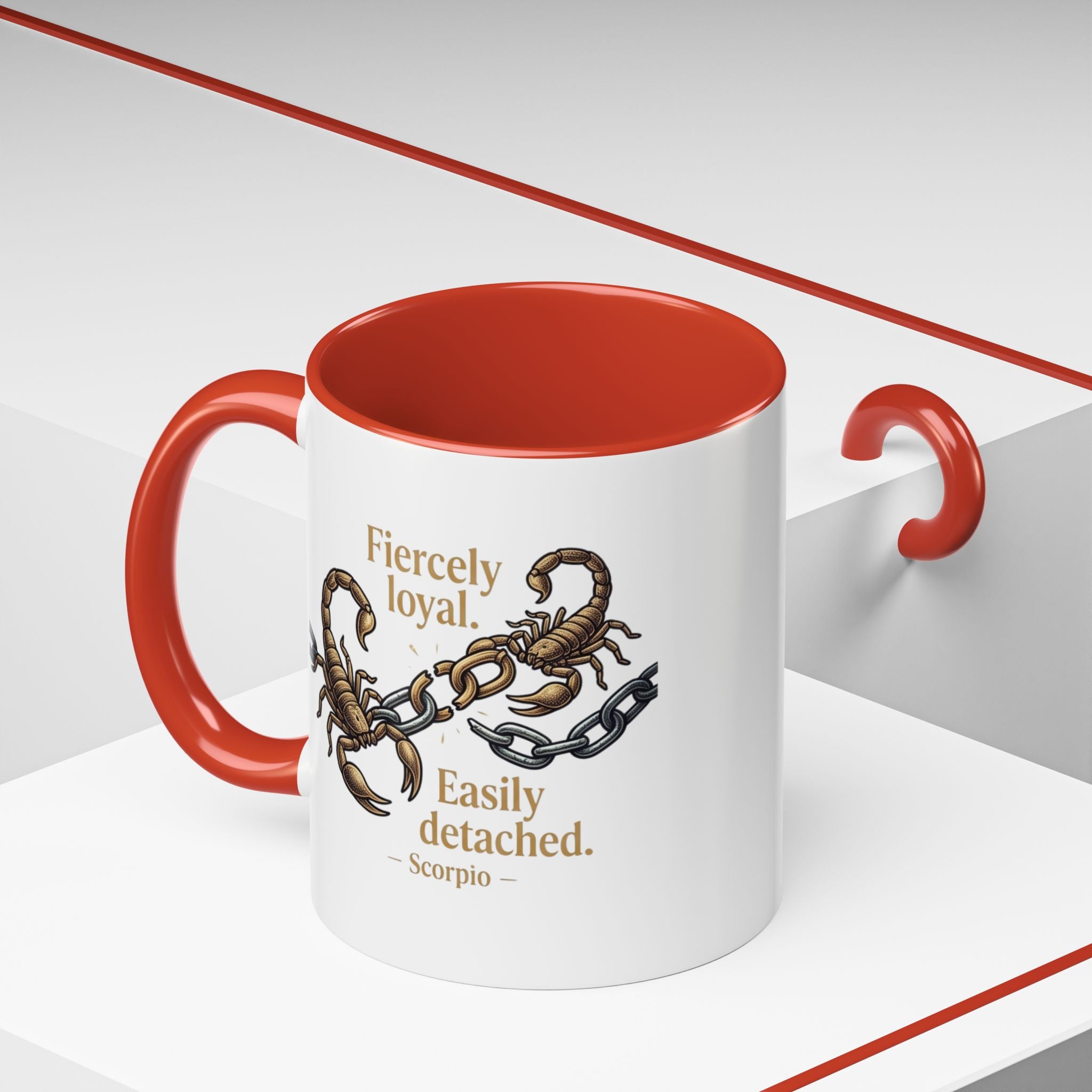Scorpii Coffee Mug — "Fiercely Loyal, Easily Detached" Accent Mug