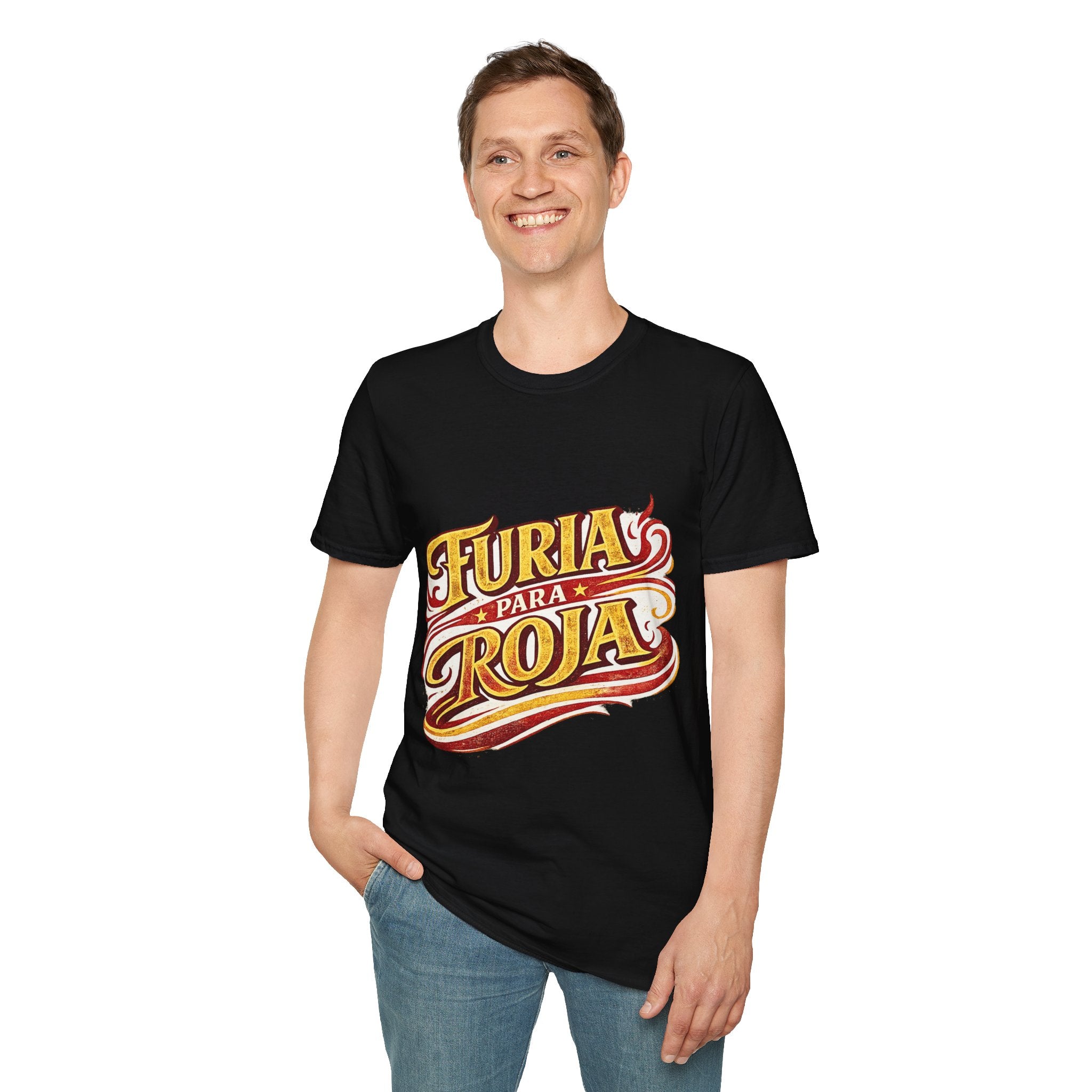 Spain Furia Para Roja T-Shirt — Vintage Flame Spanish Pride Soccer Tee