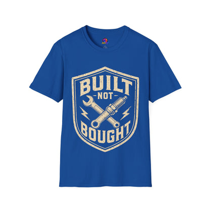 Built Not Bought T-Shirt — Vintage Mechanic Auto Repair Tee