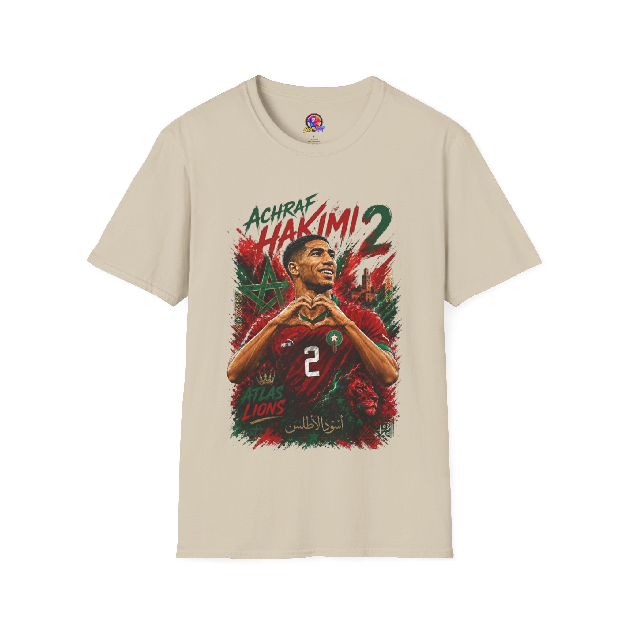 Achraf Hakimi #2 Soccer T-Shirt — Morocco Football Fan Tee
