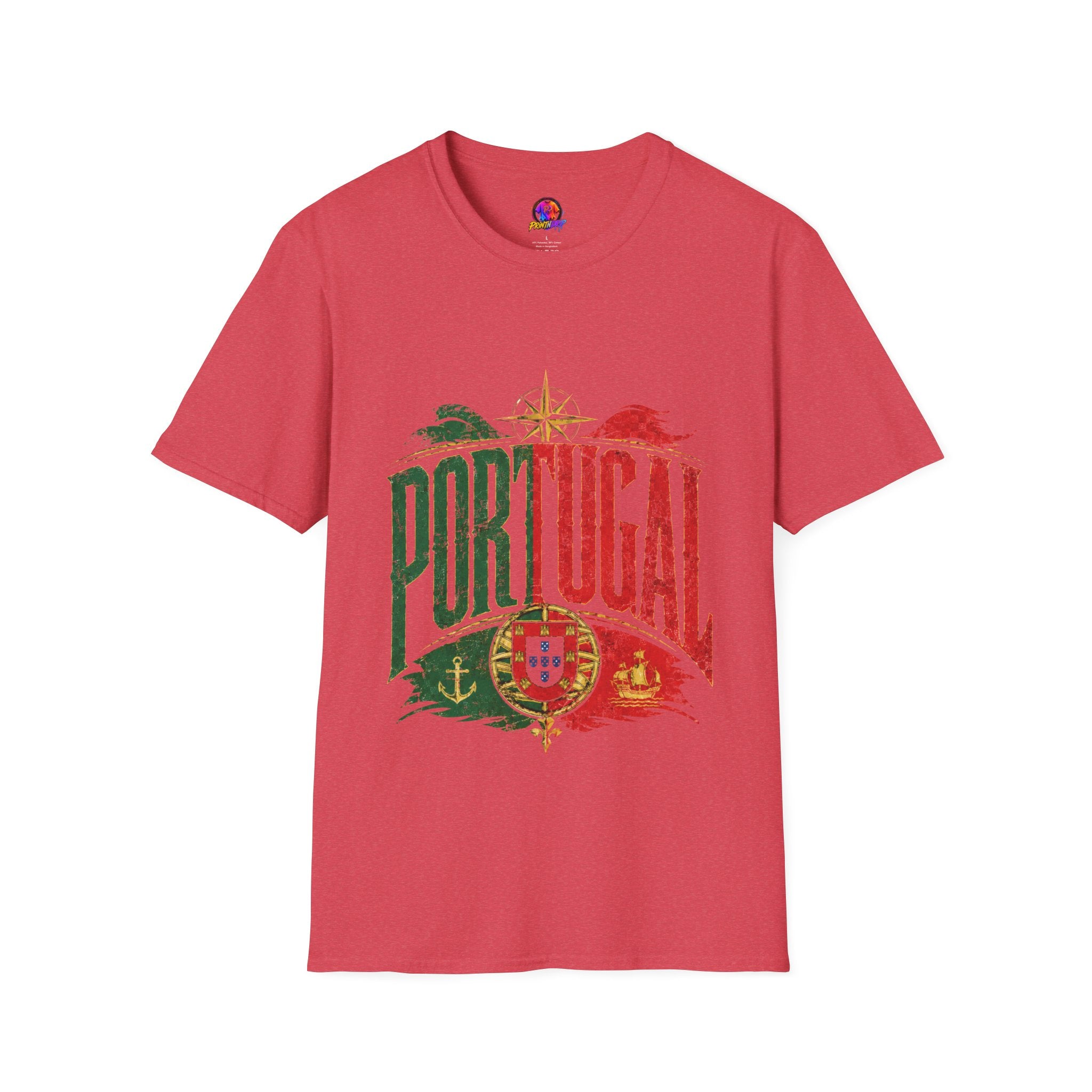 Portugal Vintage Compass T-Shirt — Retro Portuguese Flag Travel Tee