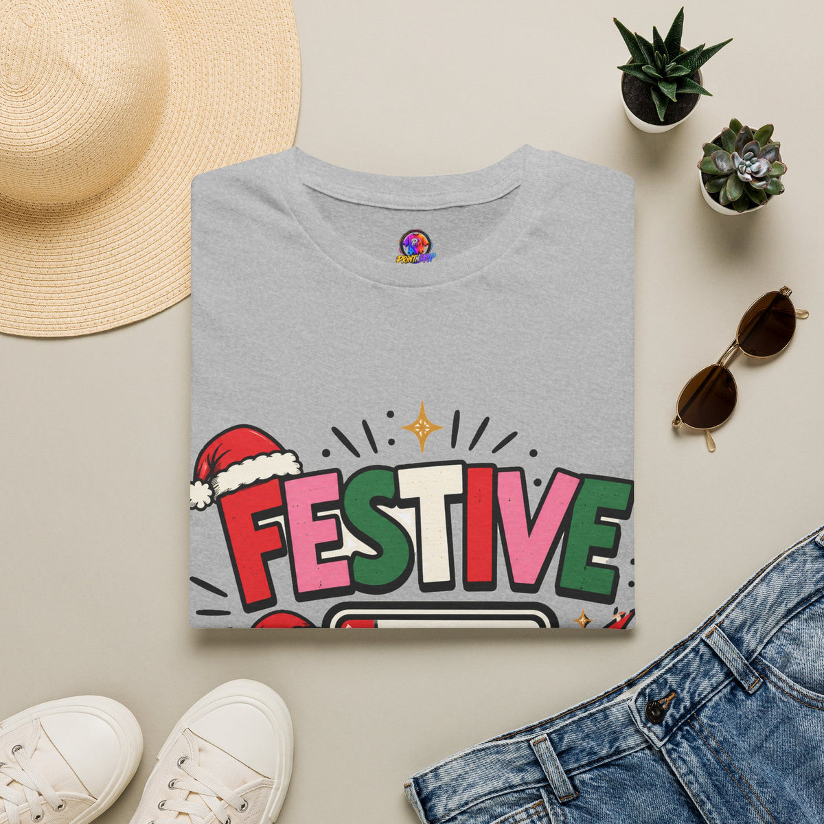 Festive Buffering T-Shirt — Funny Holiday Christmas Tee with Loading Battery Design
