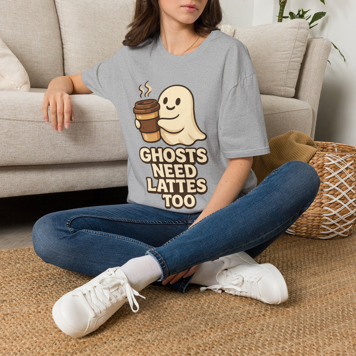 Ghosts Need Lattes Too T-Shirt - Trending Now - August 2026