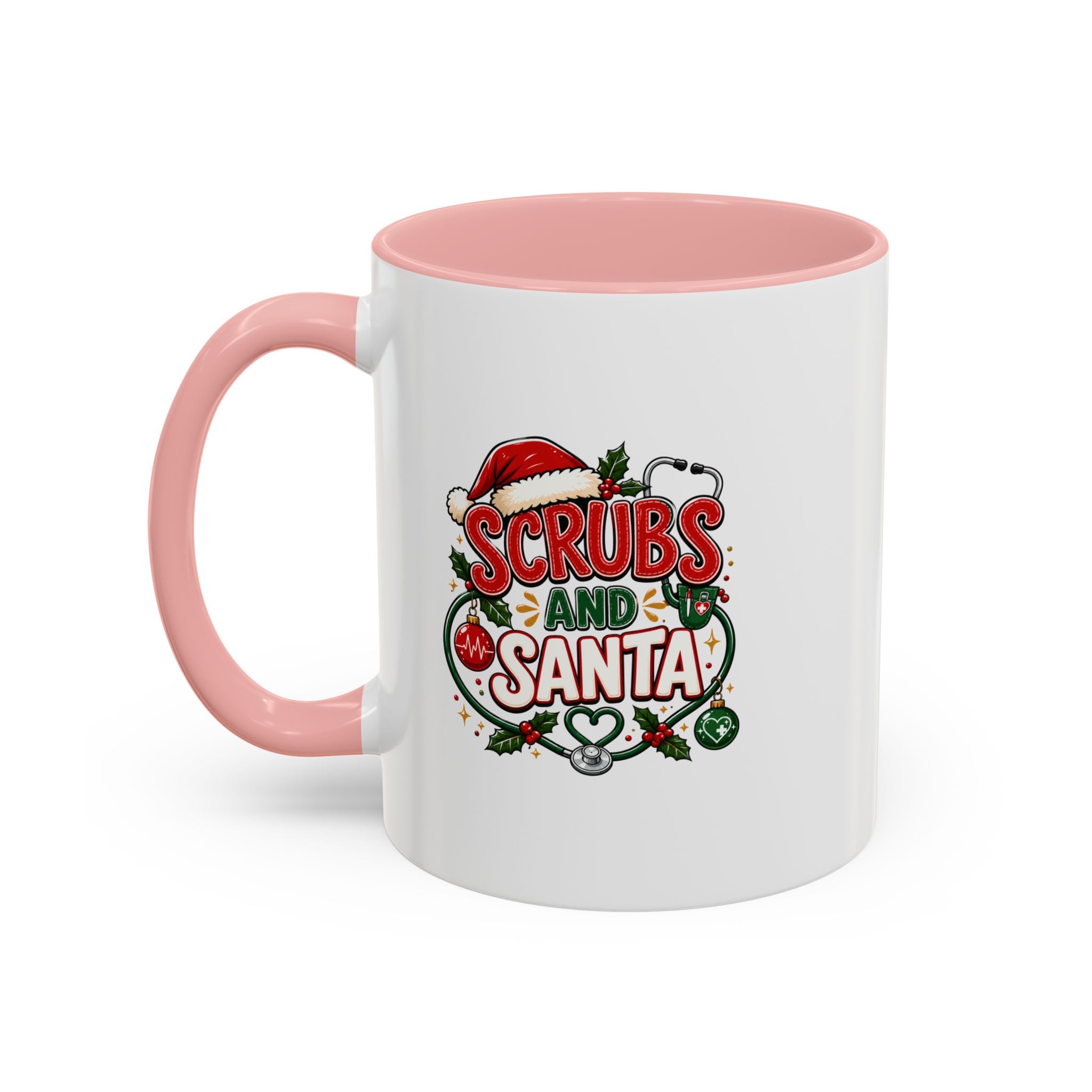 Coffee Mug — "Scrubs and Santa" Christmas Nurse Mug