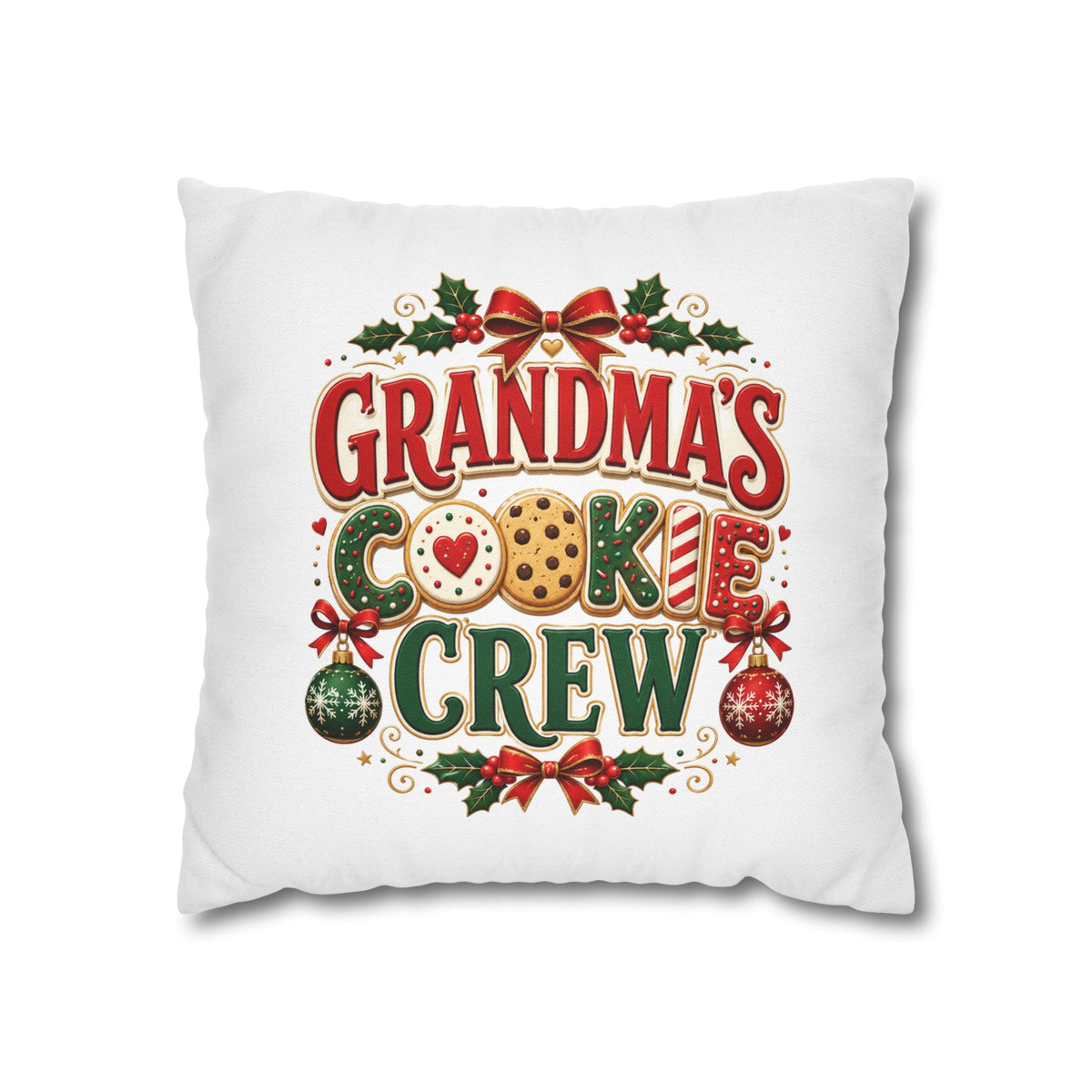 Grandma's Cookie Crew Christmas Pillowcase