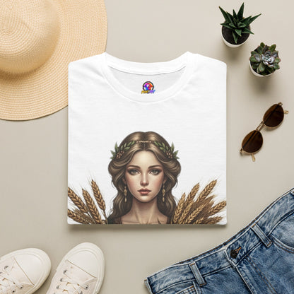 Goddess of Harvest T‑Shirt — Wheat Maiden Graphic Tee