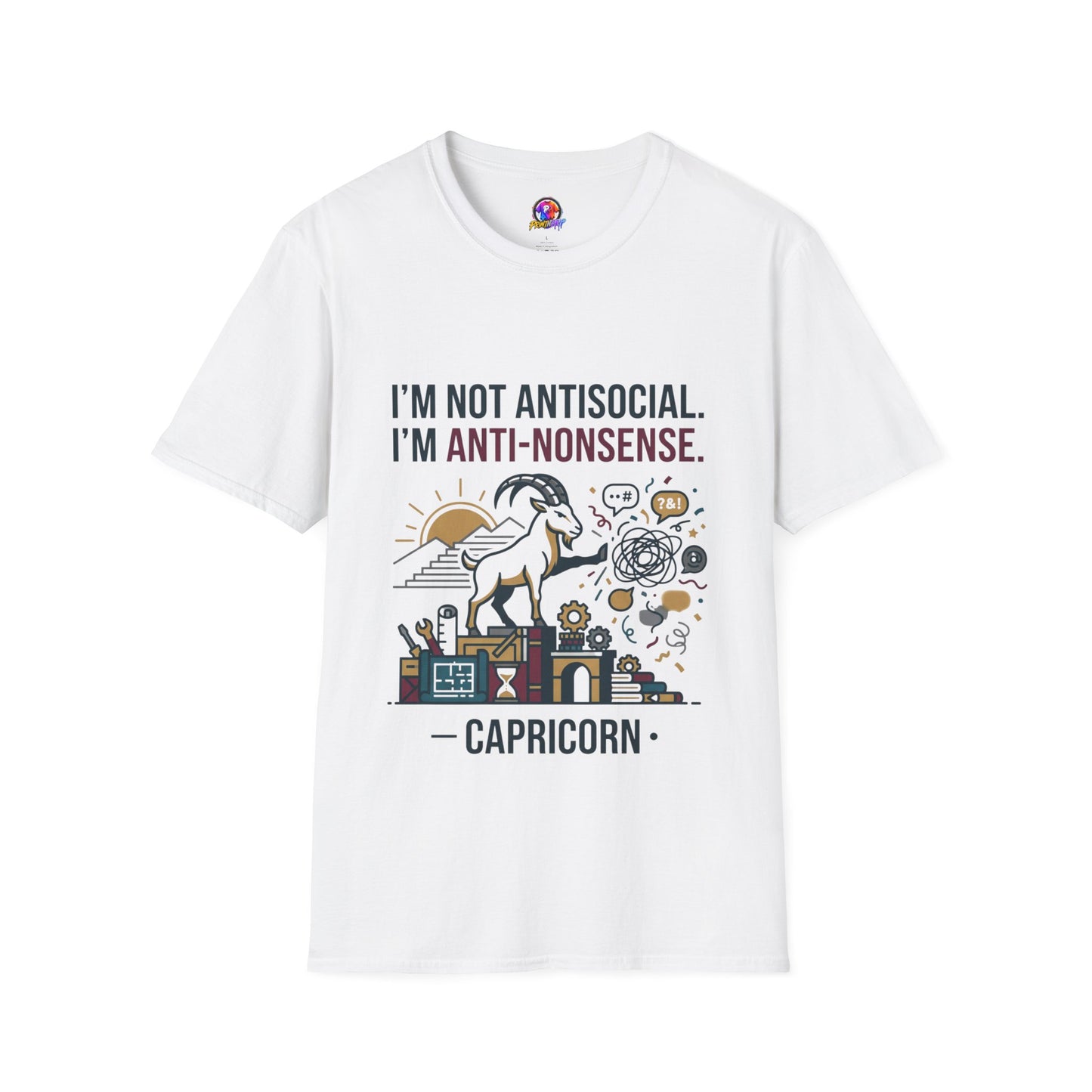 Capricorn T-Shirt — "I'm Not Antisocial, I'm Anti-Nonsense" Zodiac Tee
