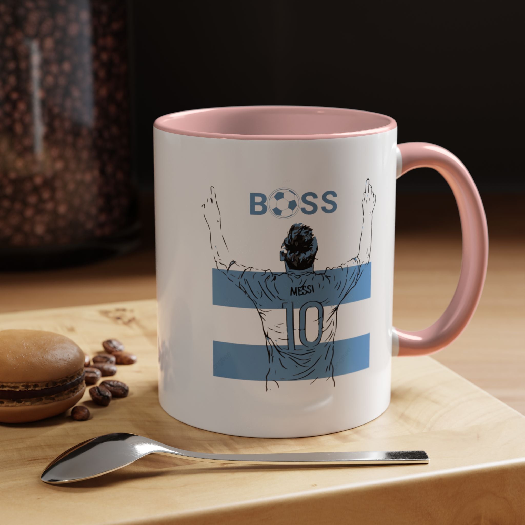 Boss Soccer Player Accent Coffee Mug —