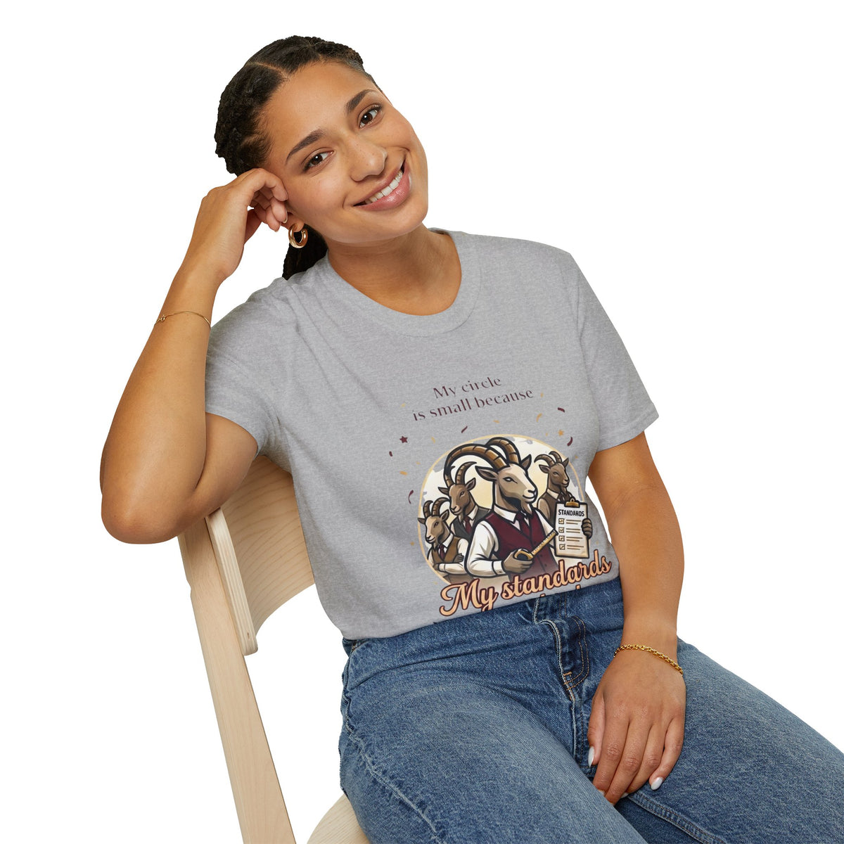 Capricorn Zodiac T-Shirt — "My Standards Are High" Astrology Tee