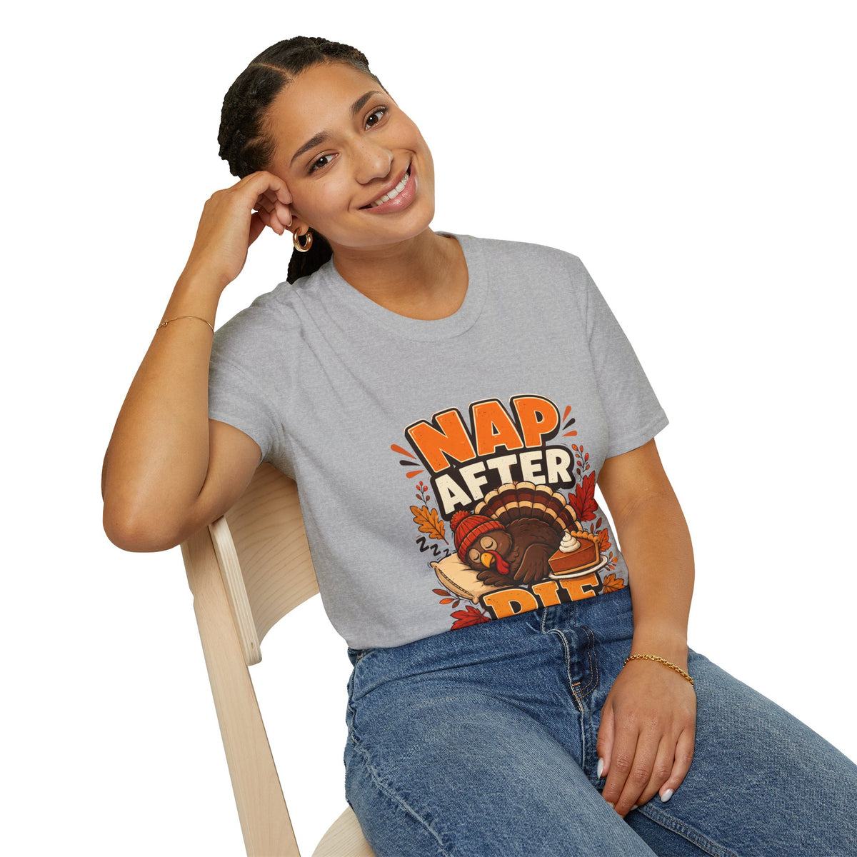 Thanksgiving T-Shirt Nap After Pie T-Shirt — Funny Thanksgiving Turkey Tee