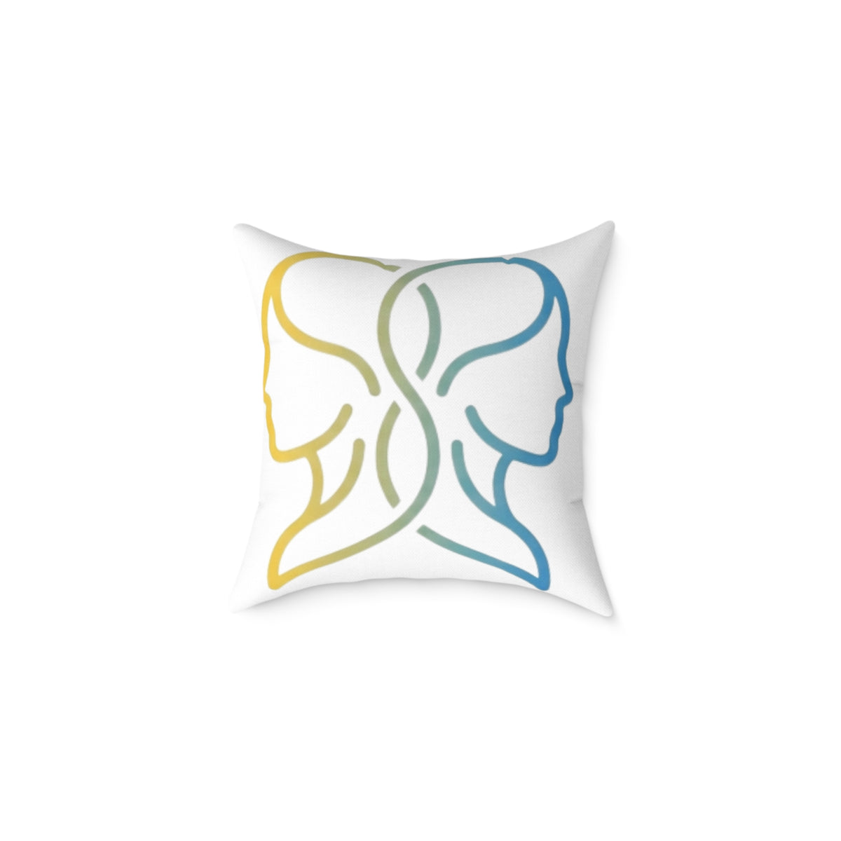 Gemini Zodiac Square Poly Canvas Pillow Double Face Astrological Zodiac Pillow