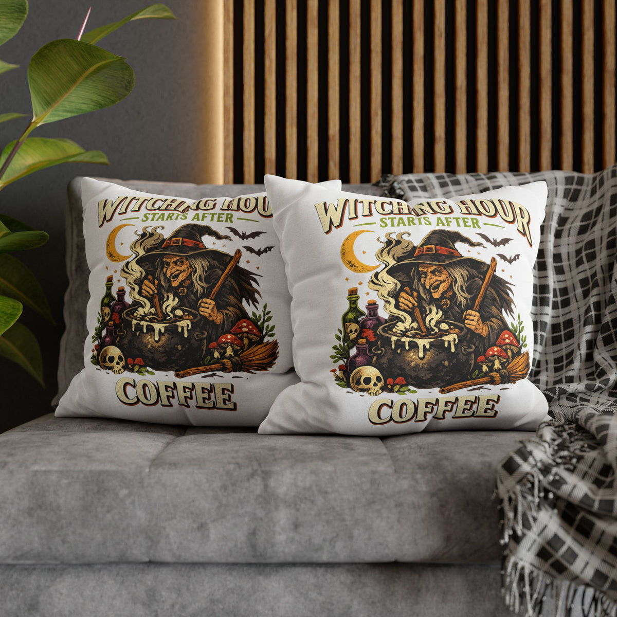 Halloween Witch Coffee Pillowcase
