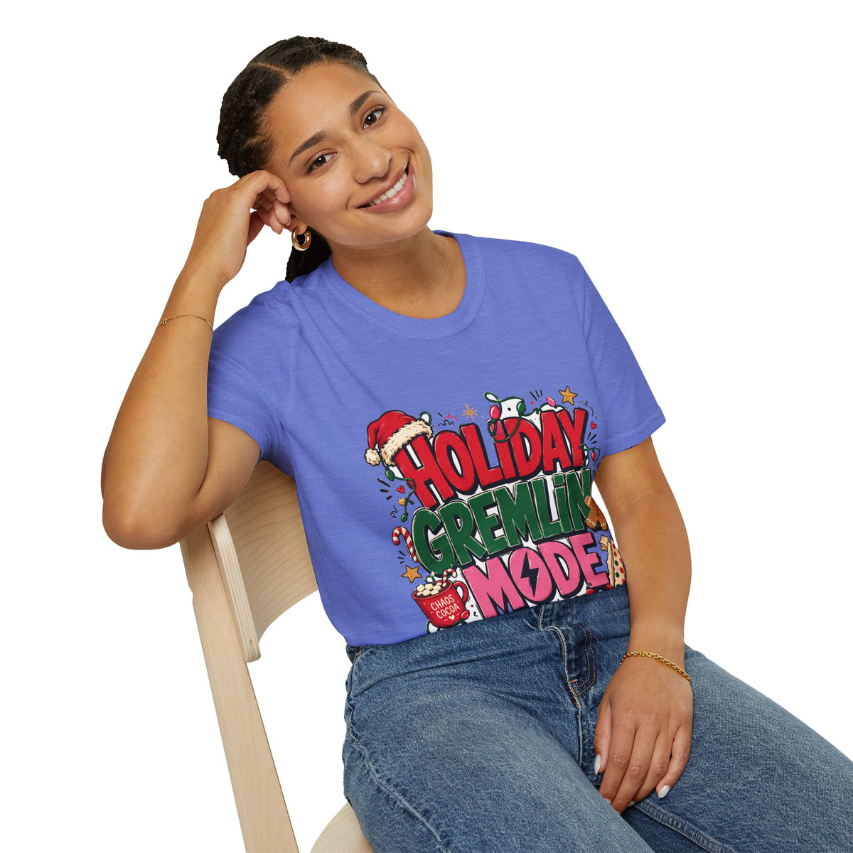 Holiday Gremlin Mode T-Shirt — Christmas Cute Festive Graphic Tee