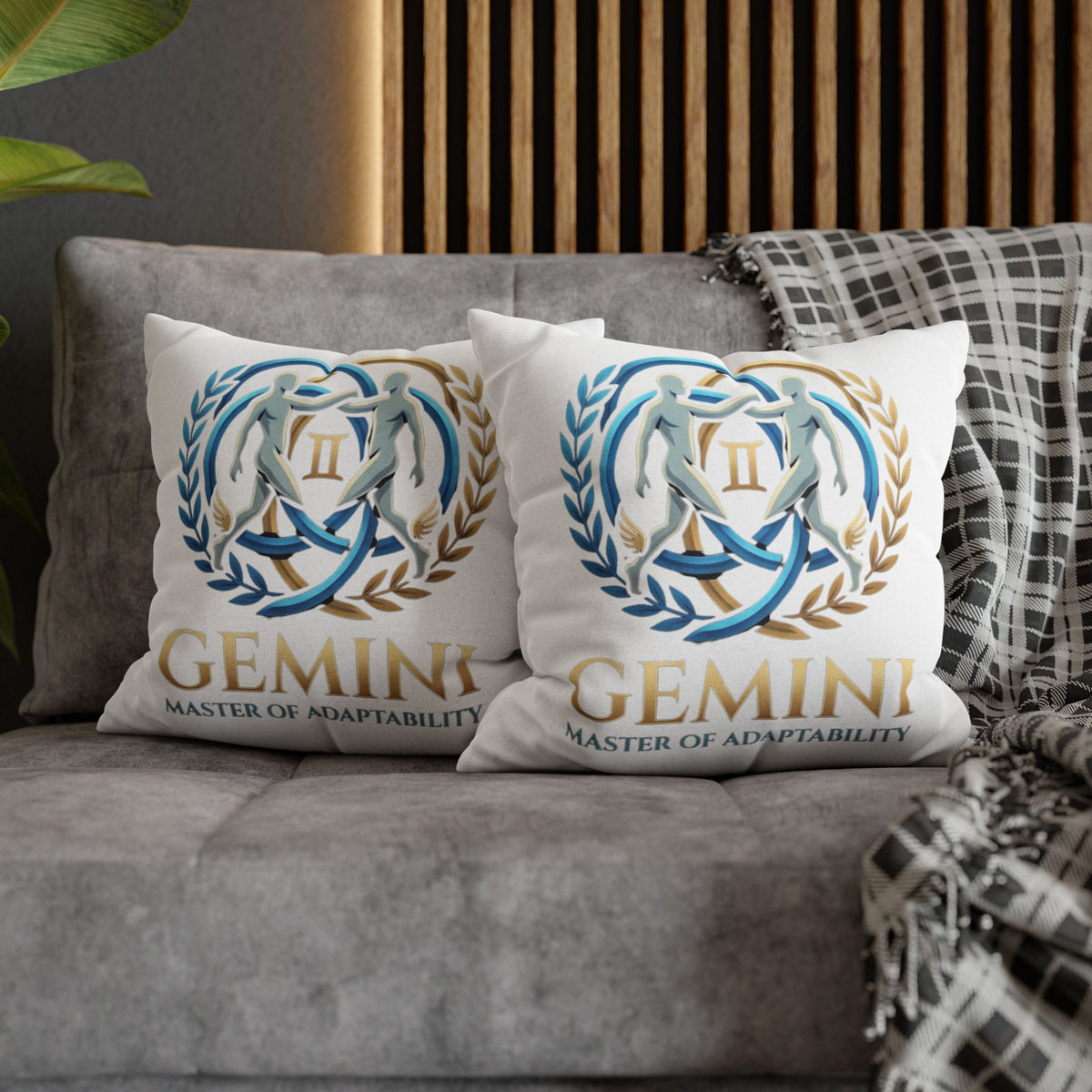 Gemini Zodiac Pillowcase — Master of Adaptability Decorative Throw Pillow Cover