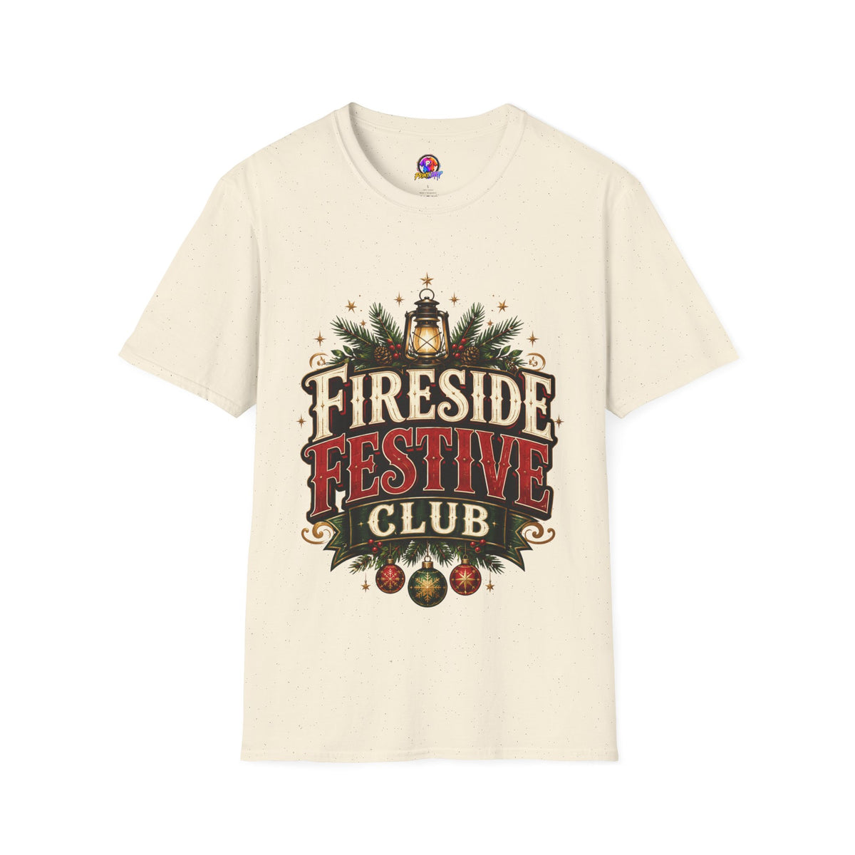 Fireside Festive Club T-Shirt — Cozy Holiday Lantern Graphic Tee