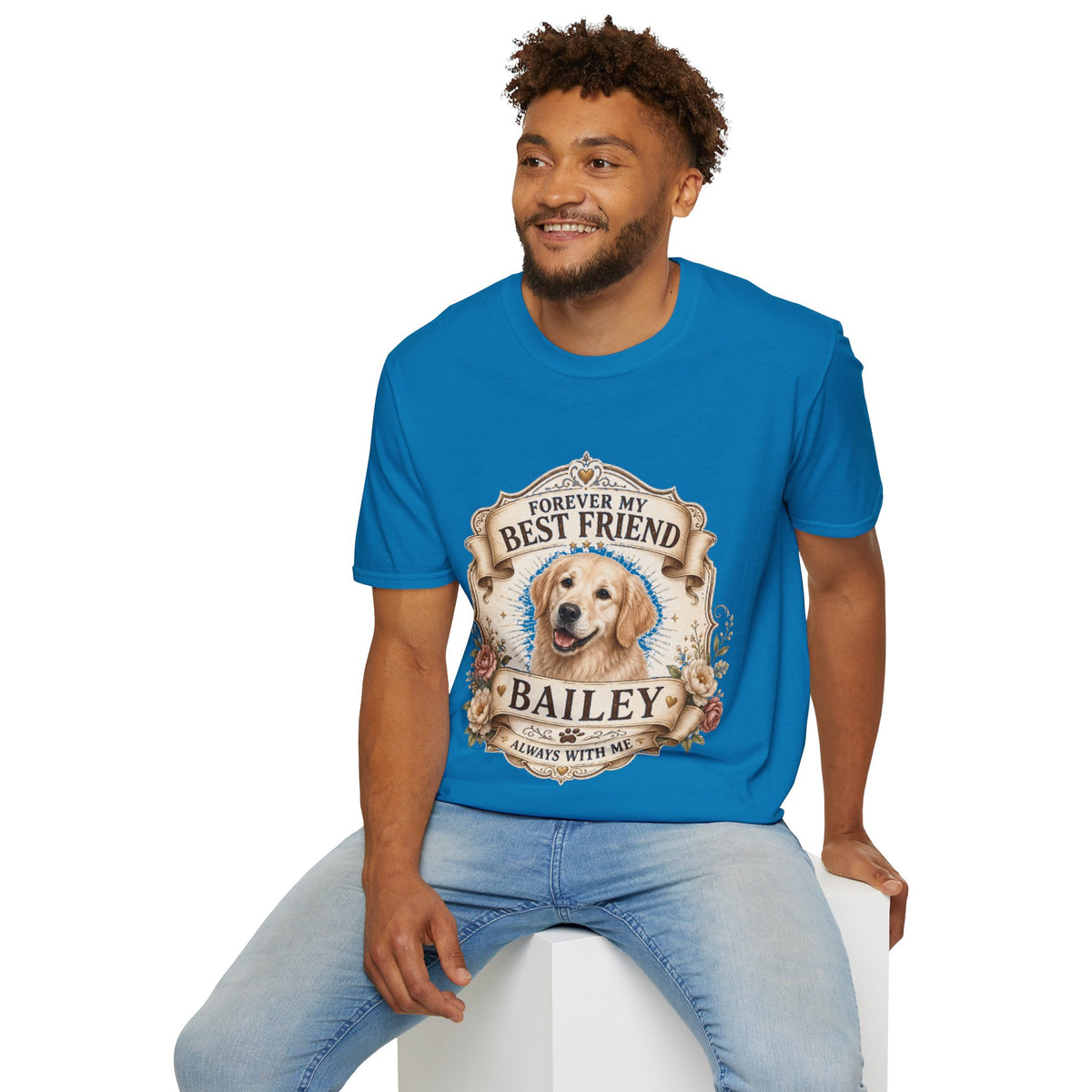 Forever My Best Friend Golden Retriever T-Shirt — Personalized Pet Memorial Tee