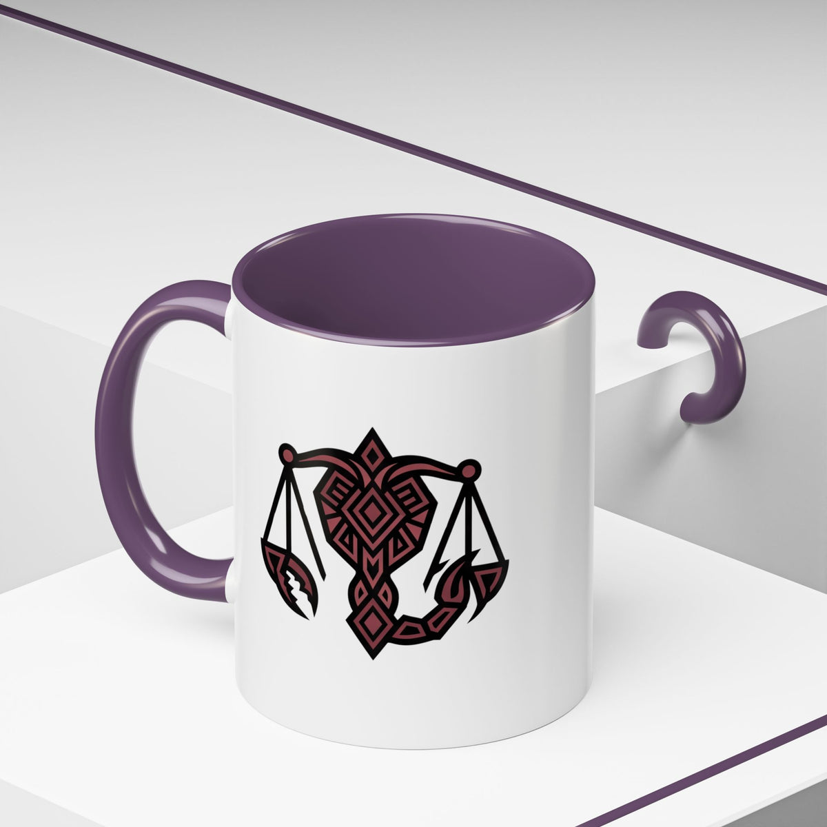 Scorpio Zodiac Scales Coffee Mug — Zodiac Balance Accent Mug