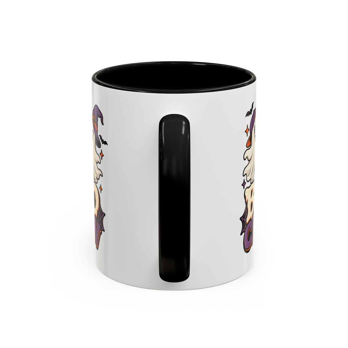 Boo Crew Halloween Accent Coffee Mug — Cute Ghosts & Jack-O'-Lantern Design (11/15 oz)