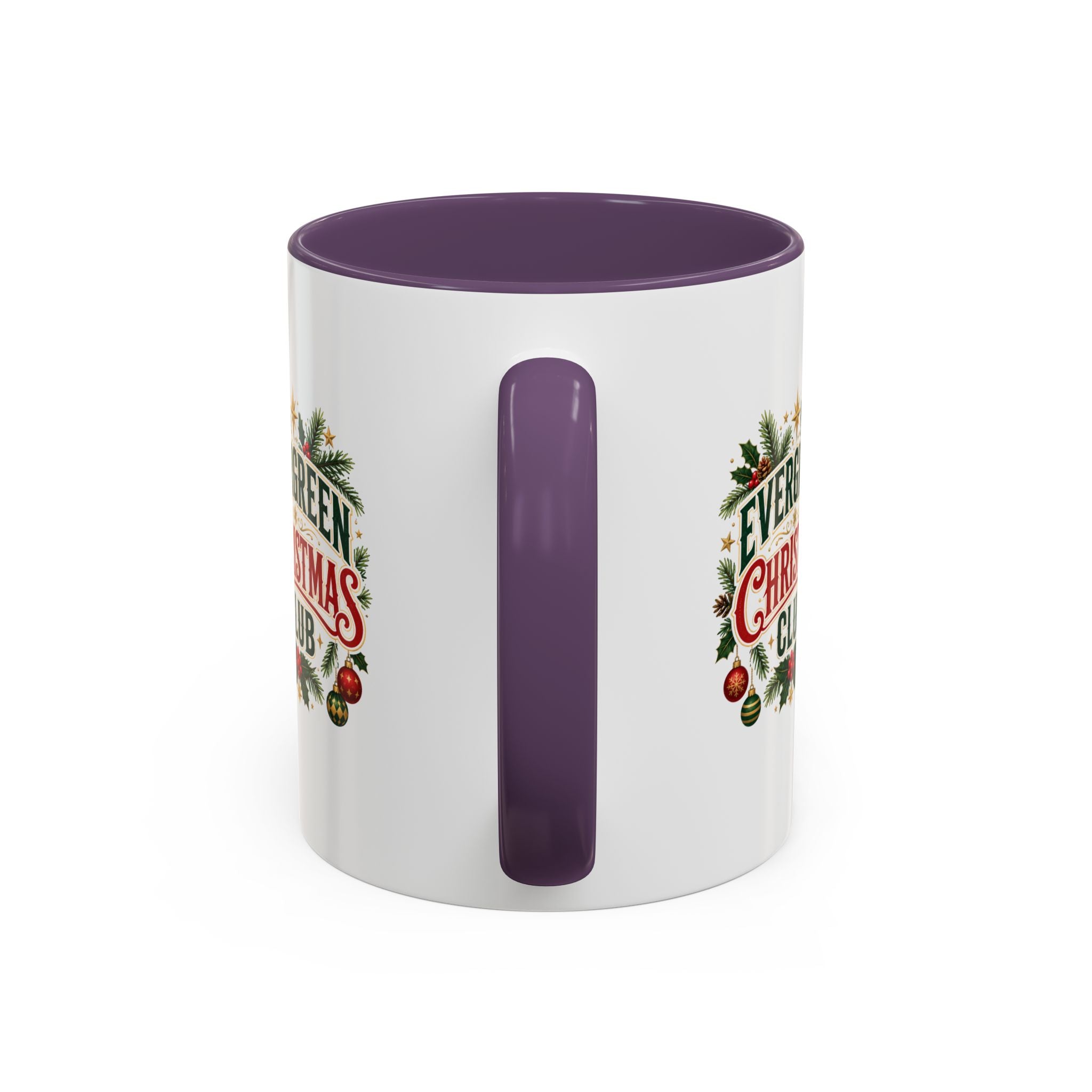 Evergreen Christmas Club Accent Coffee Mug – Festive Holiday Tea & Coffee Cup