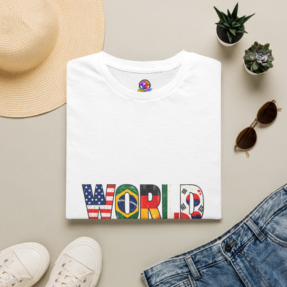 World Cup Flag Graphic T-Shirt — 'WORLD CUP' International Soccer Fans Tee