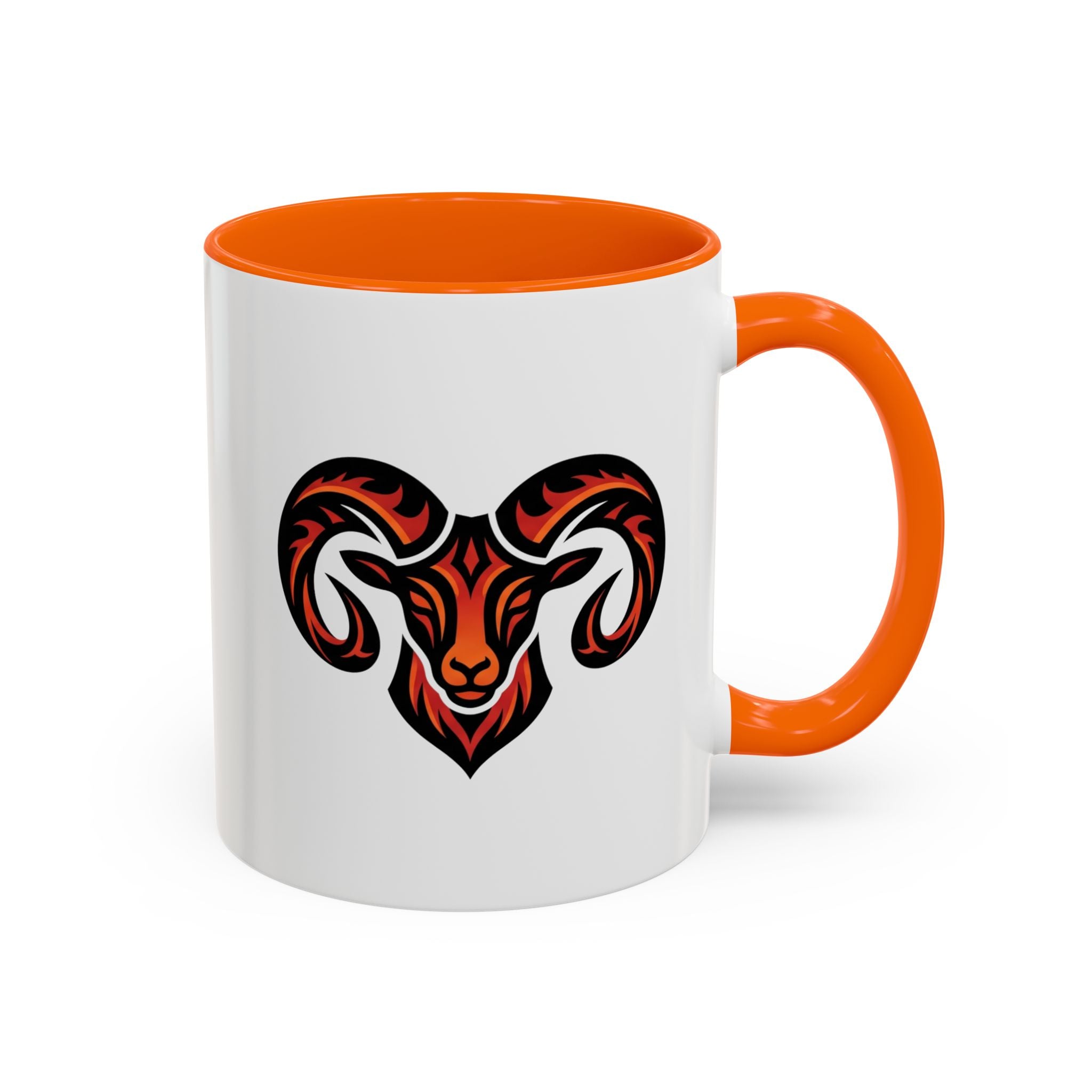 Ram Head Coffee Mug — Bold Tribal Goat Design Accent Mug