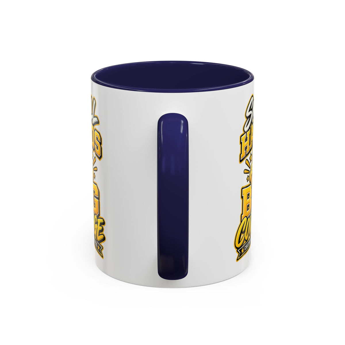 Coffee Mug - "Small Hands Big Courage" Childhood Cancer Awareness Accent Mug