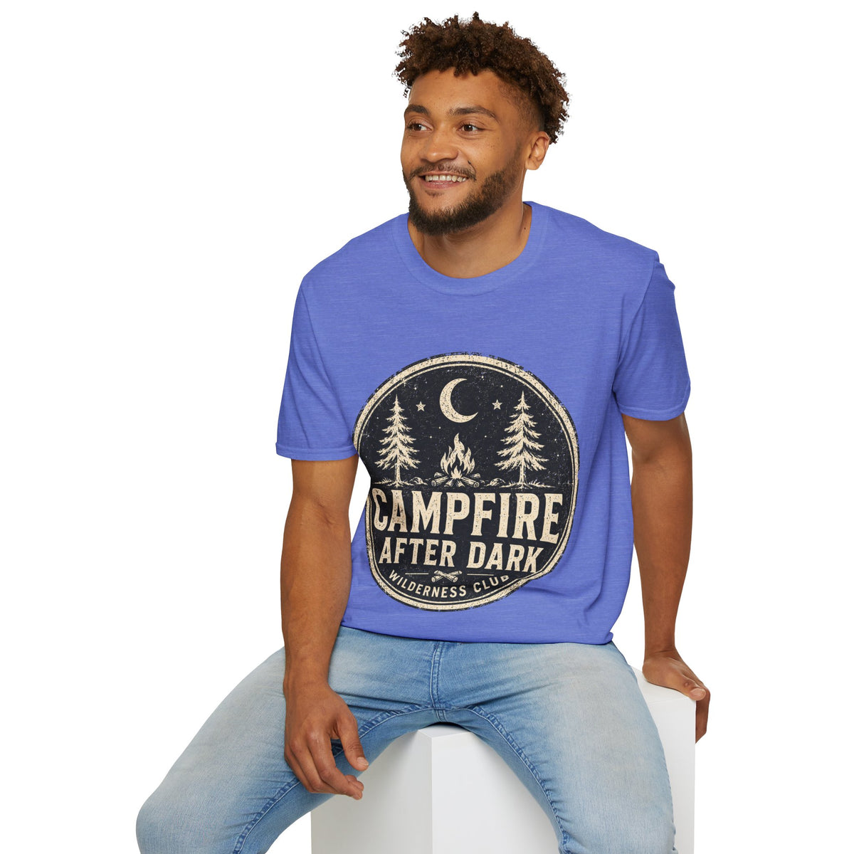 Campfire After Dark Tee — Vintage Wilderness Camping T-Shirt