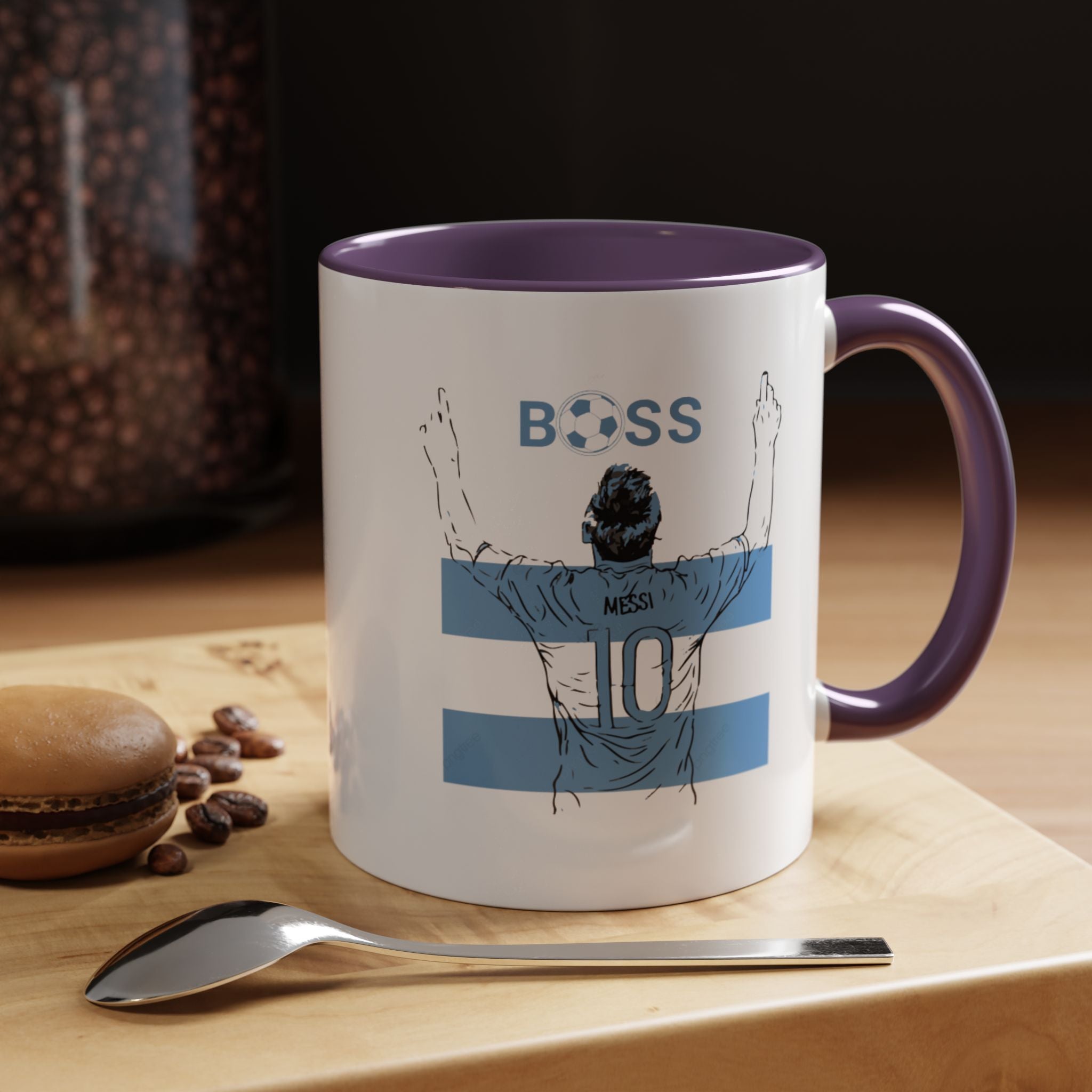 Boss Soccer Player Accent Coffee Mug —