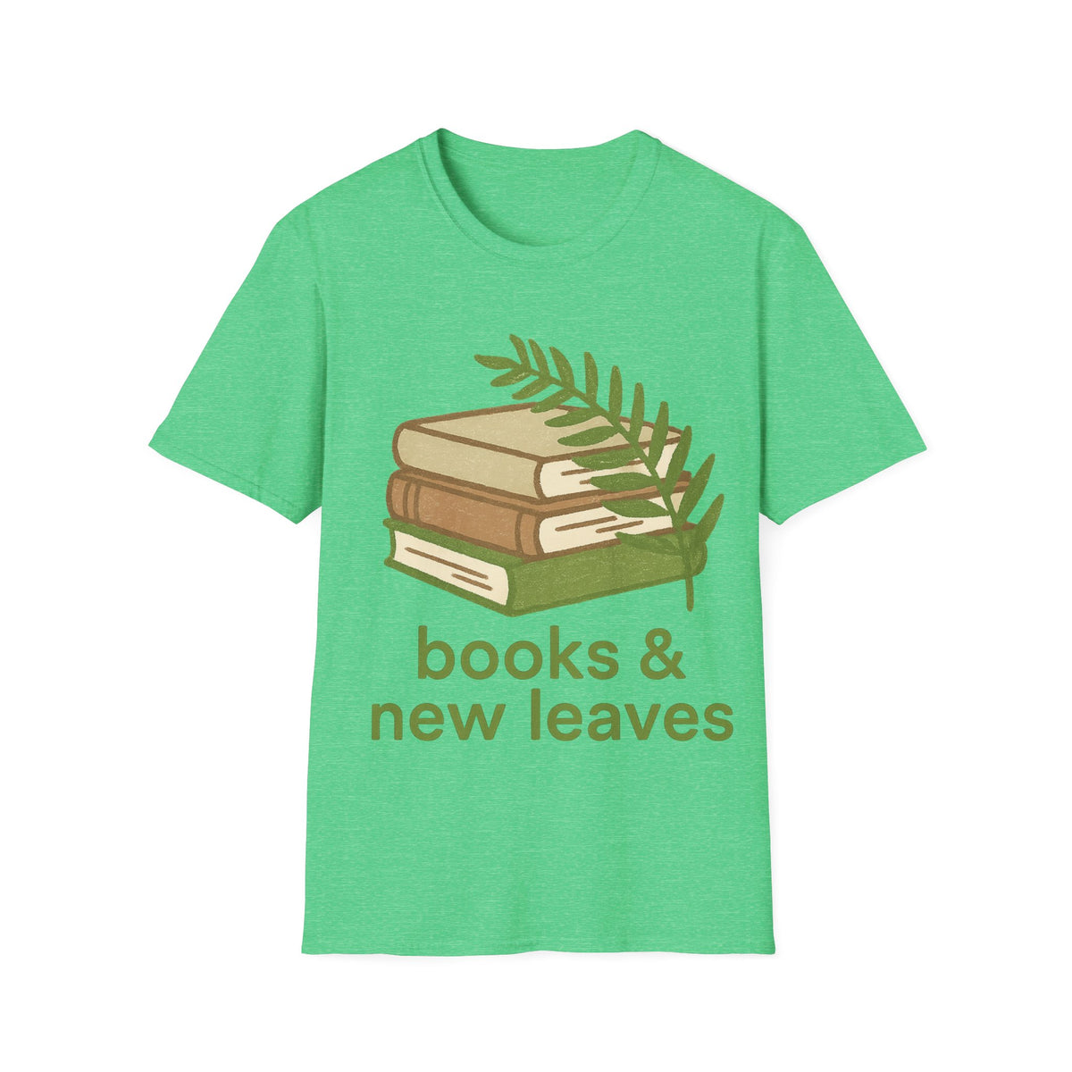 Books & New Leaves T-Shirt — Botanical Book Lover Tee - Trending Now - September 2026