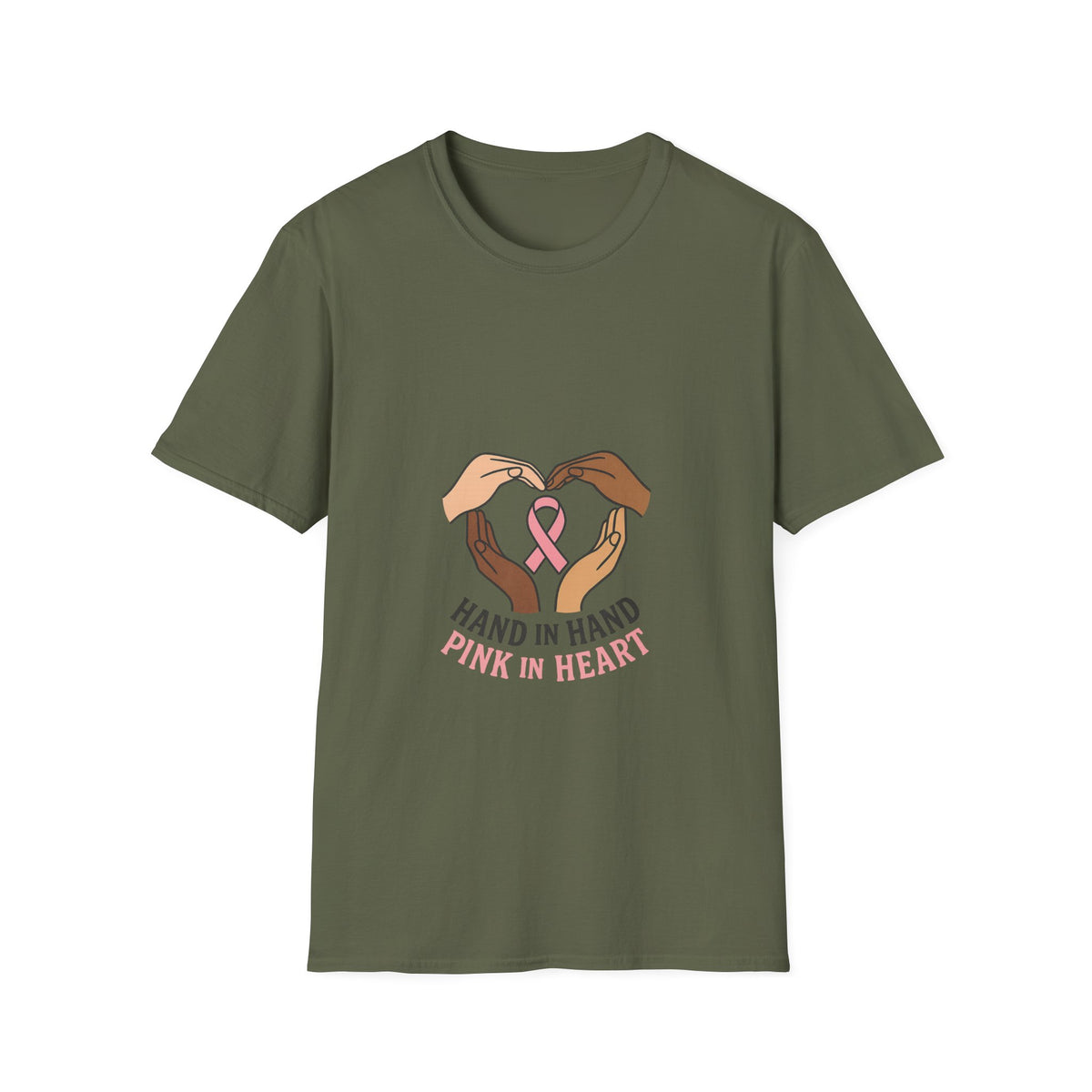 Breast Cancer Awareness T-Shirt — "Hand in Hand, Pink in Heart" Support Tee - Trending Now - October 2026
