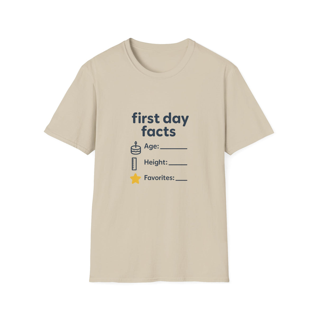 T-Shirt — "First Day Facts" Casual Graphic Tee for Students & Teachers - Trending Now - August 2026