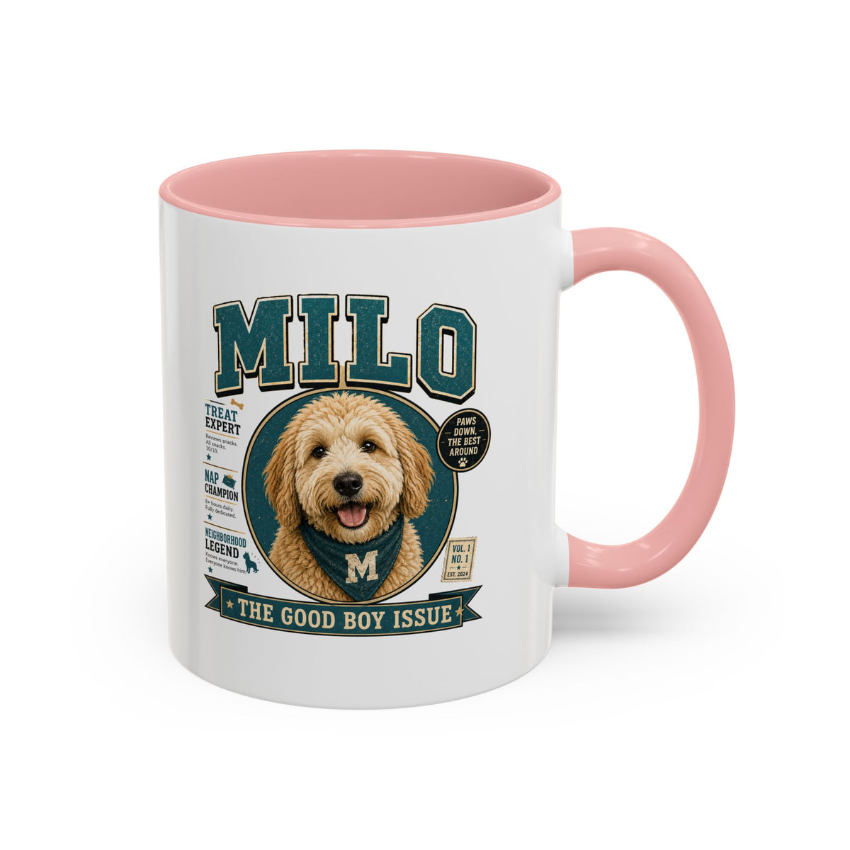 Milo Bailey Dog Dad Mom Milo Dog Coffee Mug — 'The Good Boy Issue' Accent