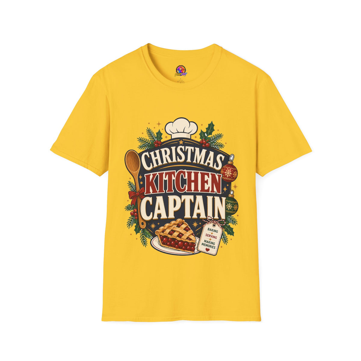 Christmas Kitchen Captain T-Shirt — Festive Holiday Cooking Tee