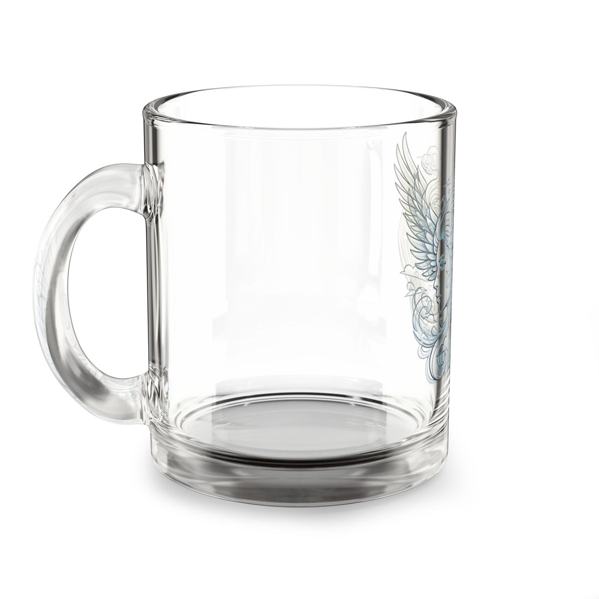 Gemini Glass Mug — Celestial Twin Goddesses Illustration 10oz