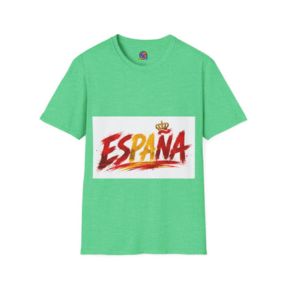 Spain  Graphic T-Shirt — Spanish Flag Brushstroke Design with Crown