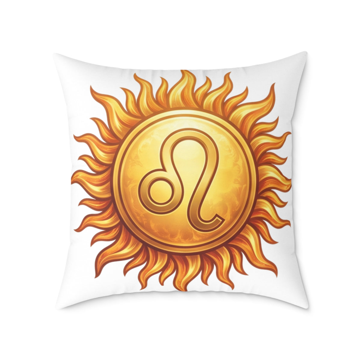 Leo Zodiac Sun Astrological Square Poly Canvas Pillow