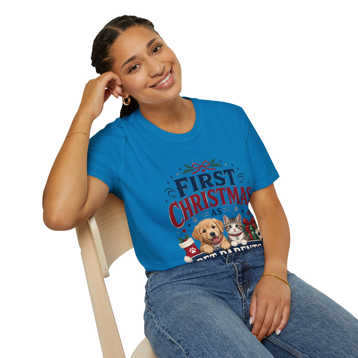 T-Shirt — "First Christmas as Pet Parents" Holiday Tee