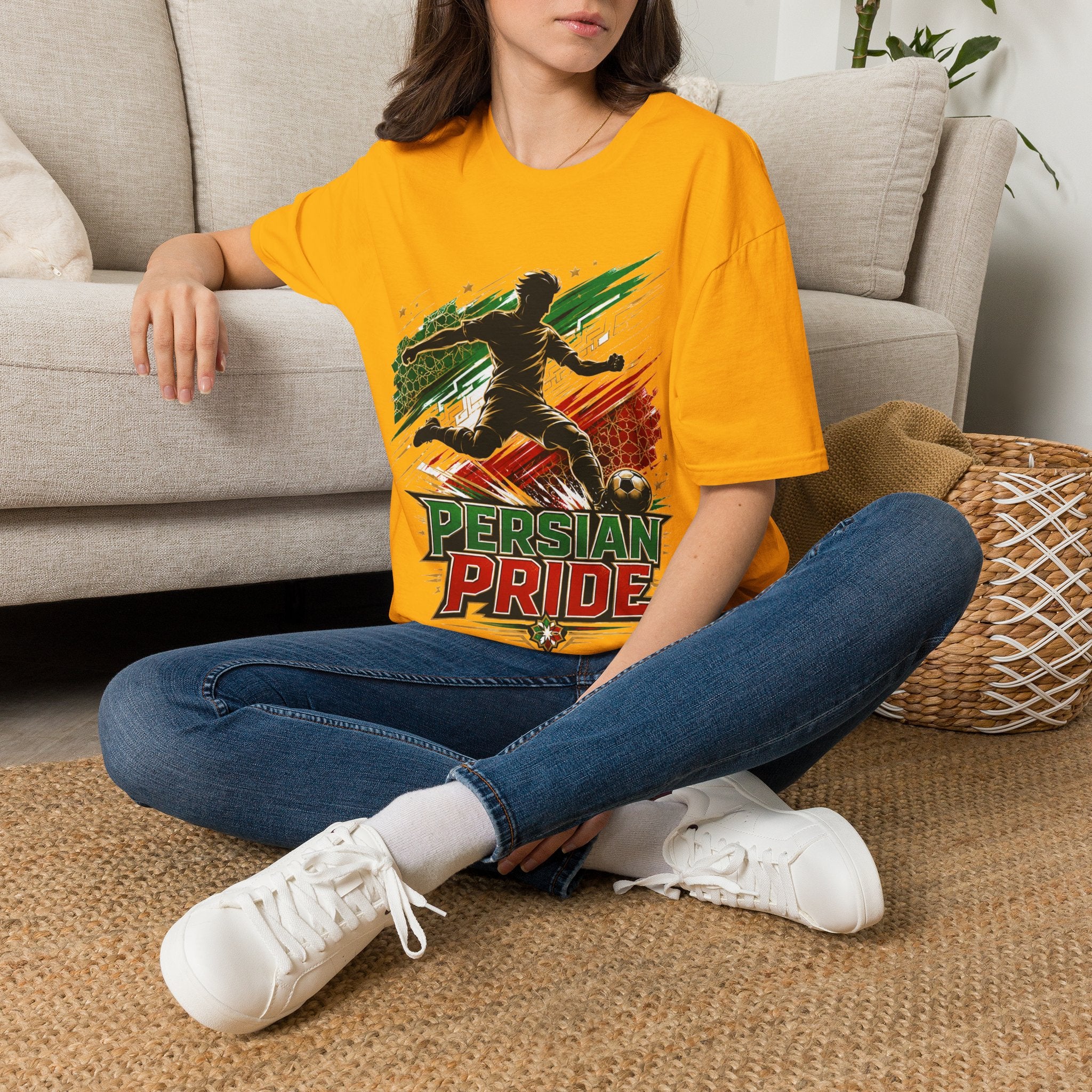 Iran Persian Pride Soccer Tee — Iranian Football Fan T-Shirt