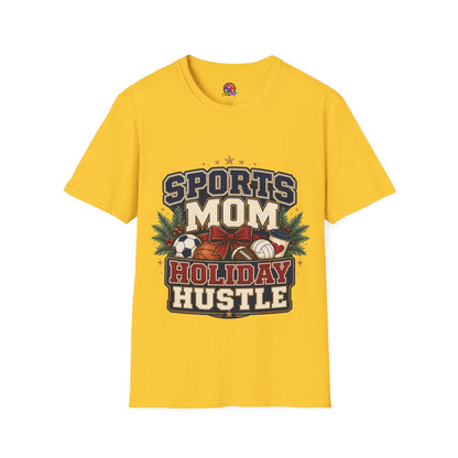 Sports Mom T‑Shirt — "Holiday Hustle" Athletic Mom Tee