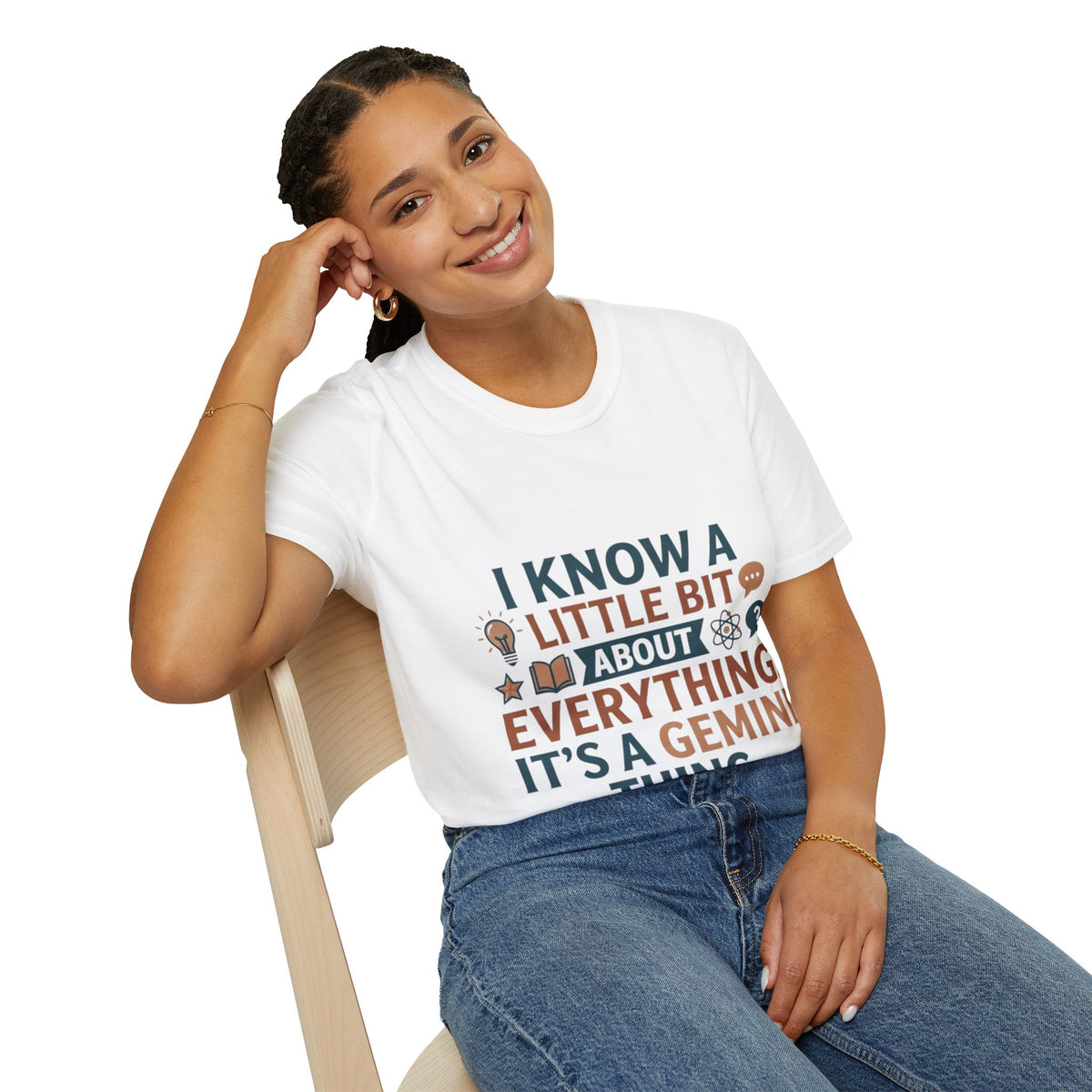 Gemini Funny Horoscope T‑Shirt — "I Know A Little Bit About Everything, It's A Gemini Thing"