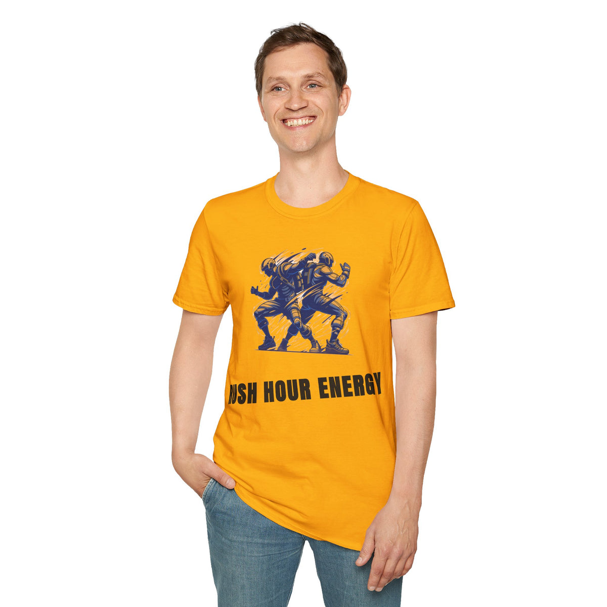 T-Shirt — 'Rush Hour Energy' Football Player Graphic Tee - Trending Now - September 2026