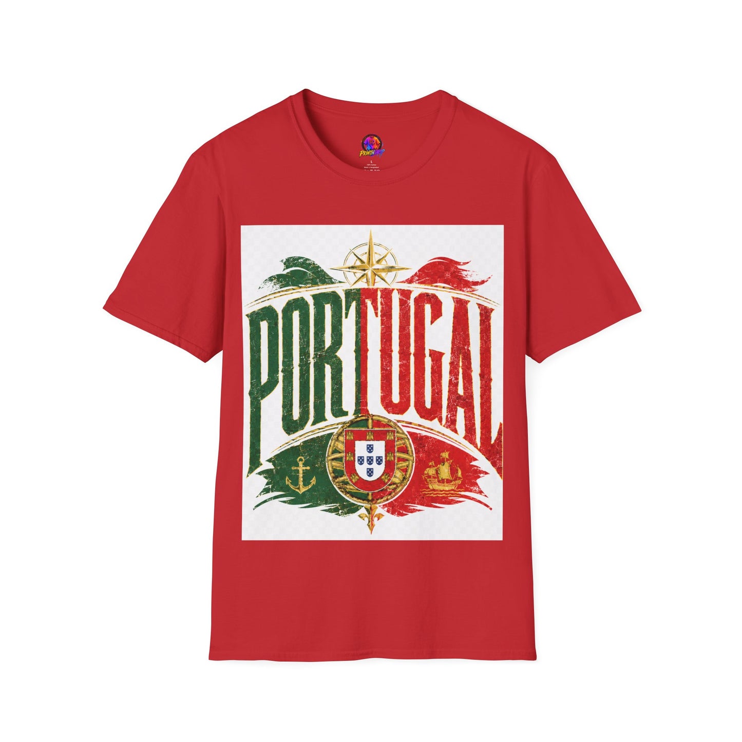 Portugal Vintage Compass T-Shirt — Retro Portuguese Flag Travel Tee