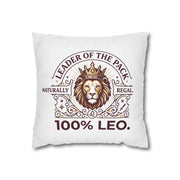 Leo Zodiac Leader Of The Pack Spun Polyester Square Pillowcase
