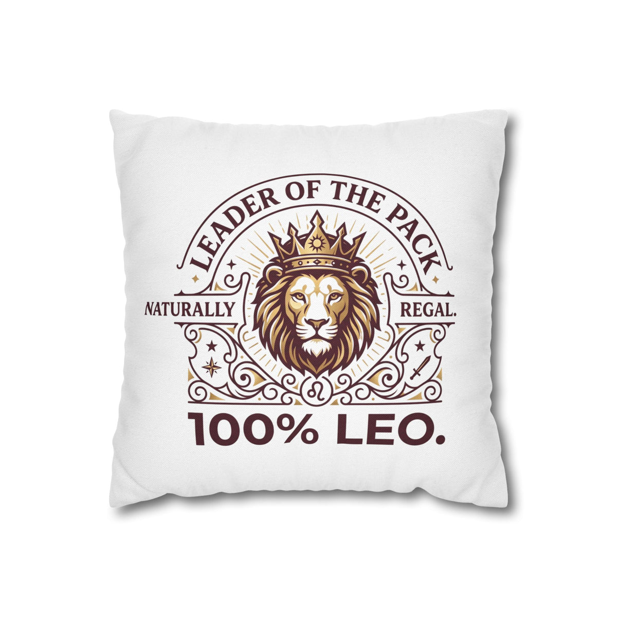 Leo Zodiac Leader Of The Pack Spun Polyester Square Pillowcase
