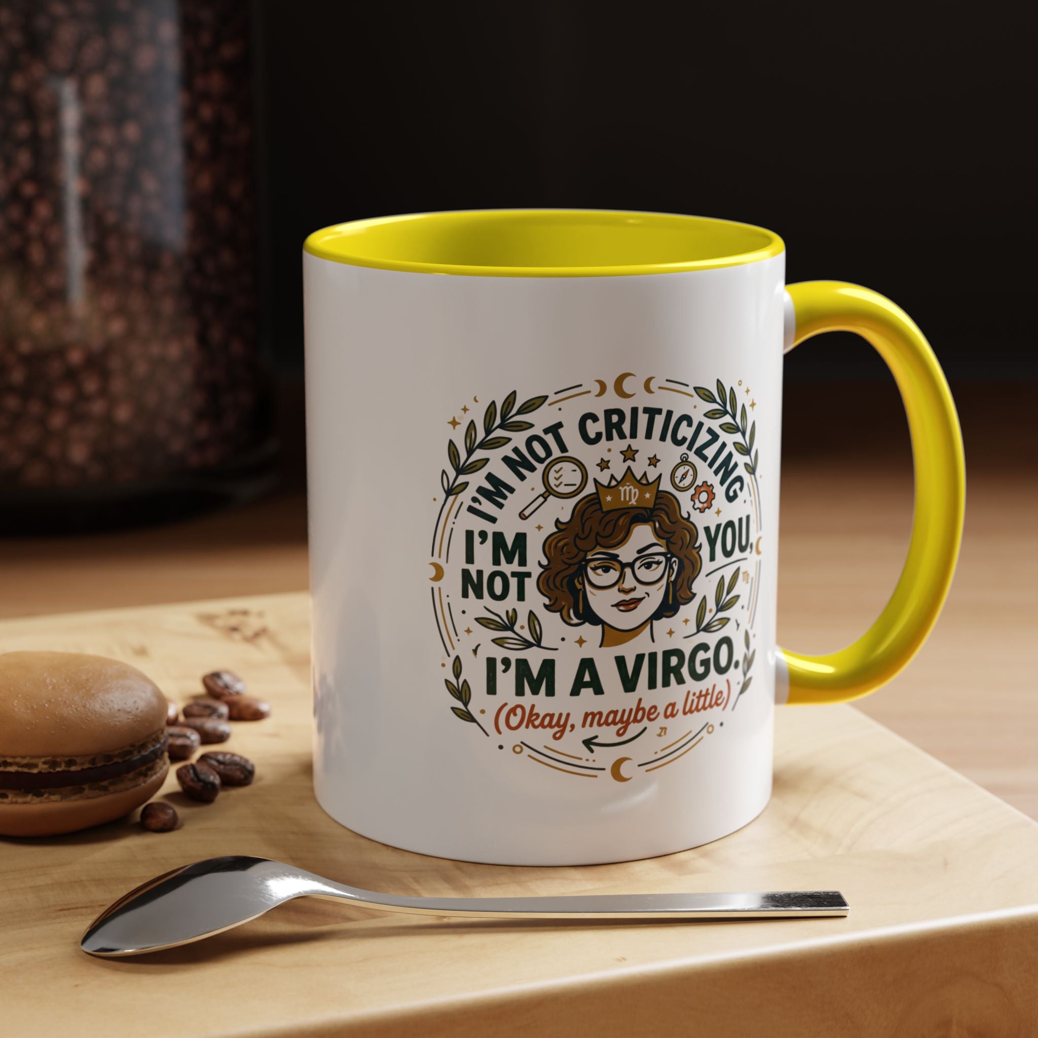 Virgo Coffee Mug - "I'm Not Criticizing, I'm a Virgo" Accent Ceramic Mug (11/15oz)