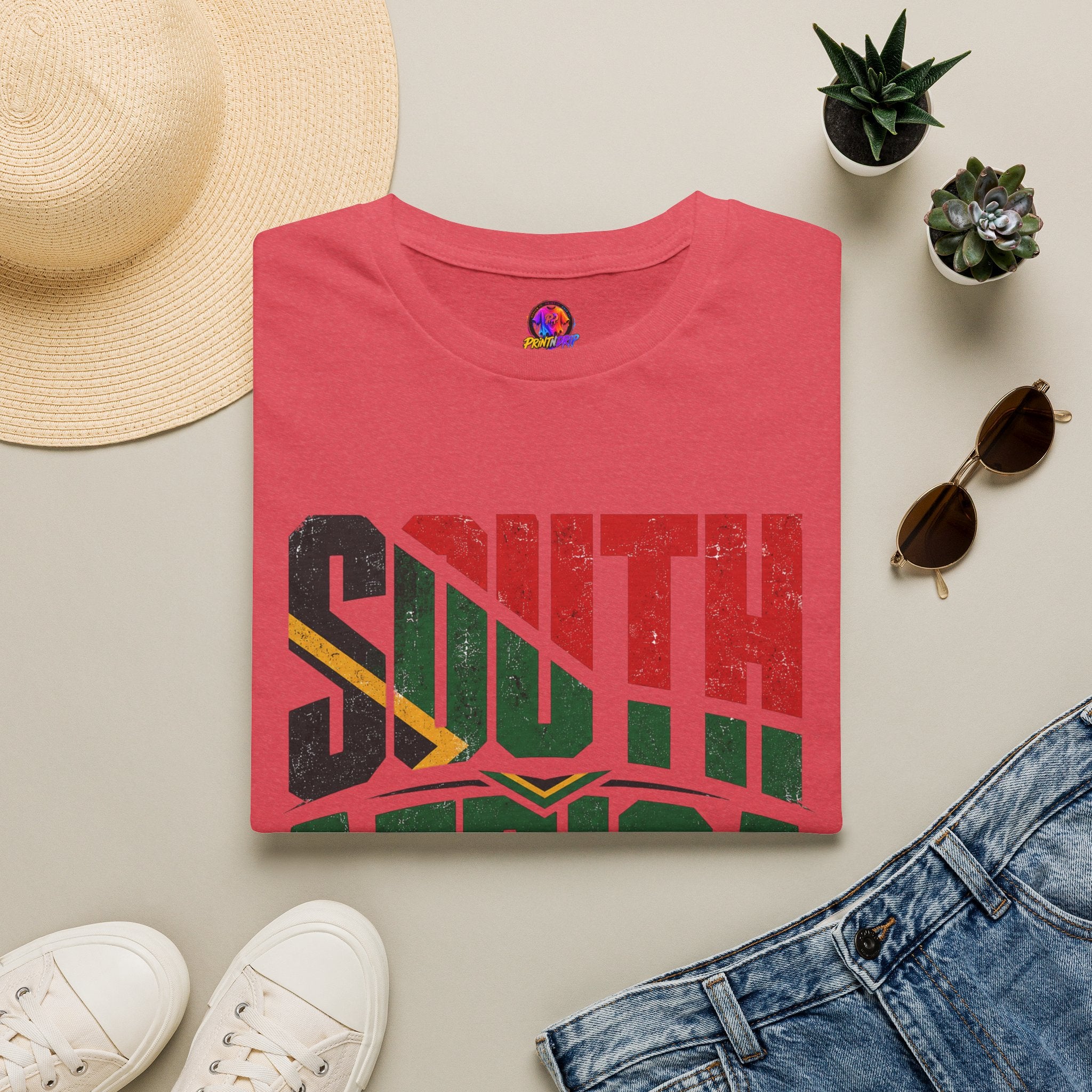 South Africa Soccer T-Shirt — Vintage Flag Football Fan Tee