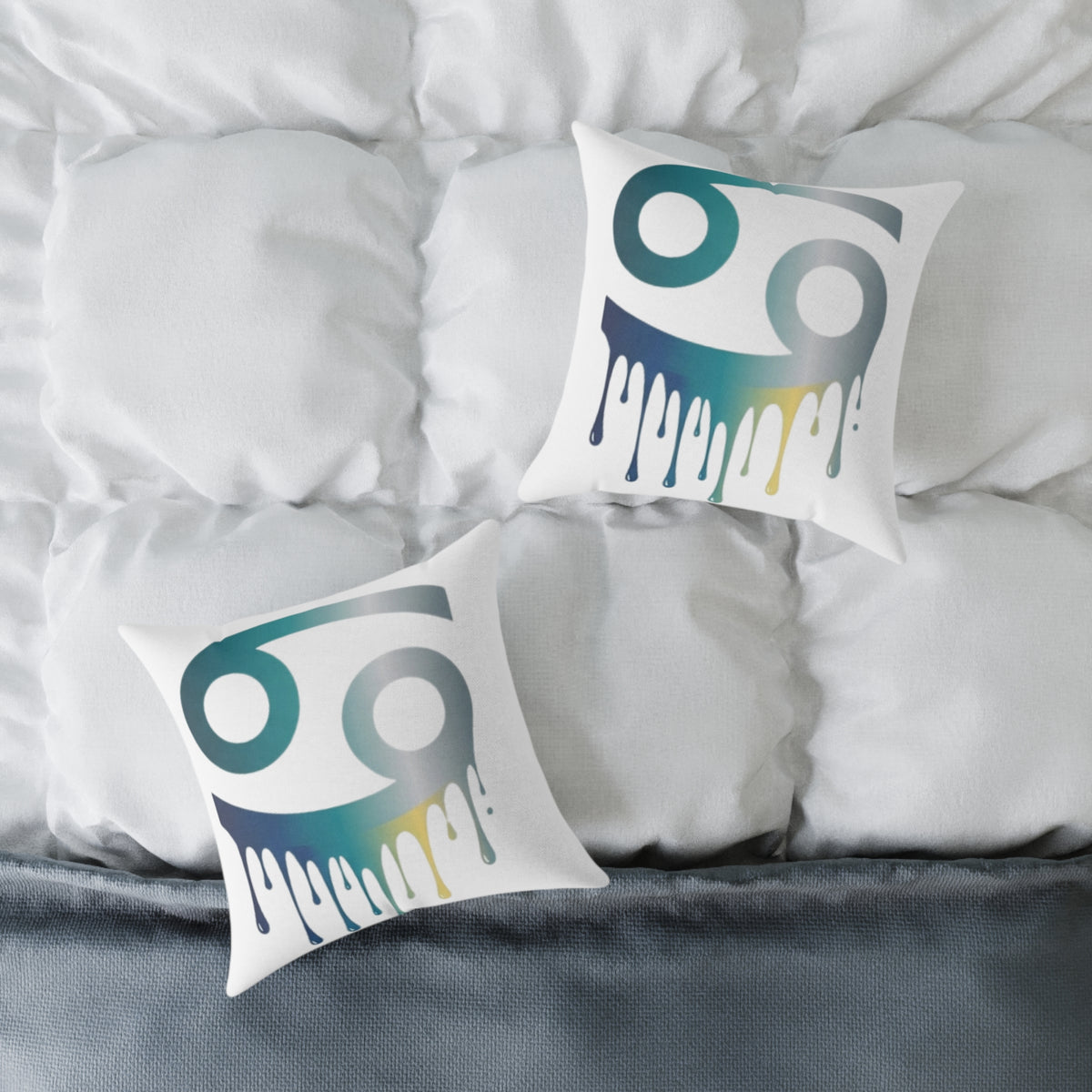 Cancer Zodiac Drip Pillow — Astrological Sign Home Decor