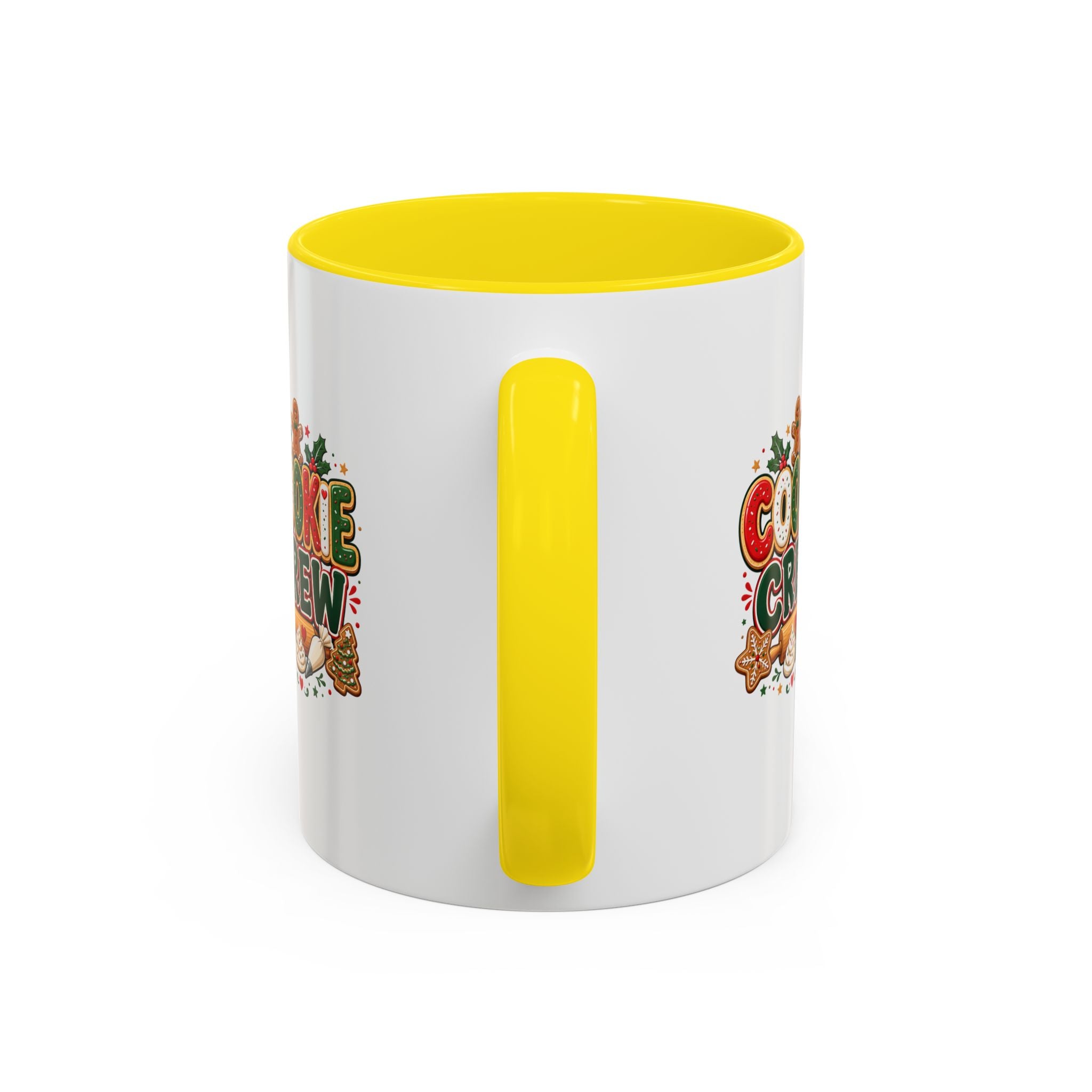 Cookie Crew Accent Coffee Mug — Holiday Gingerbread Christmas Coffee Cup